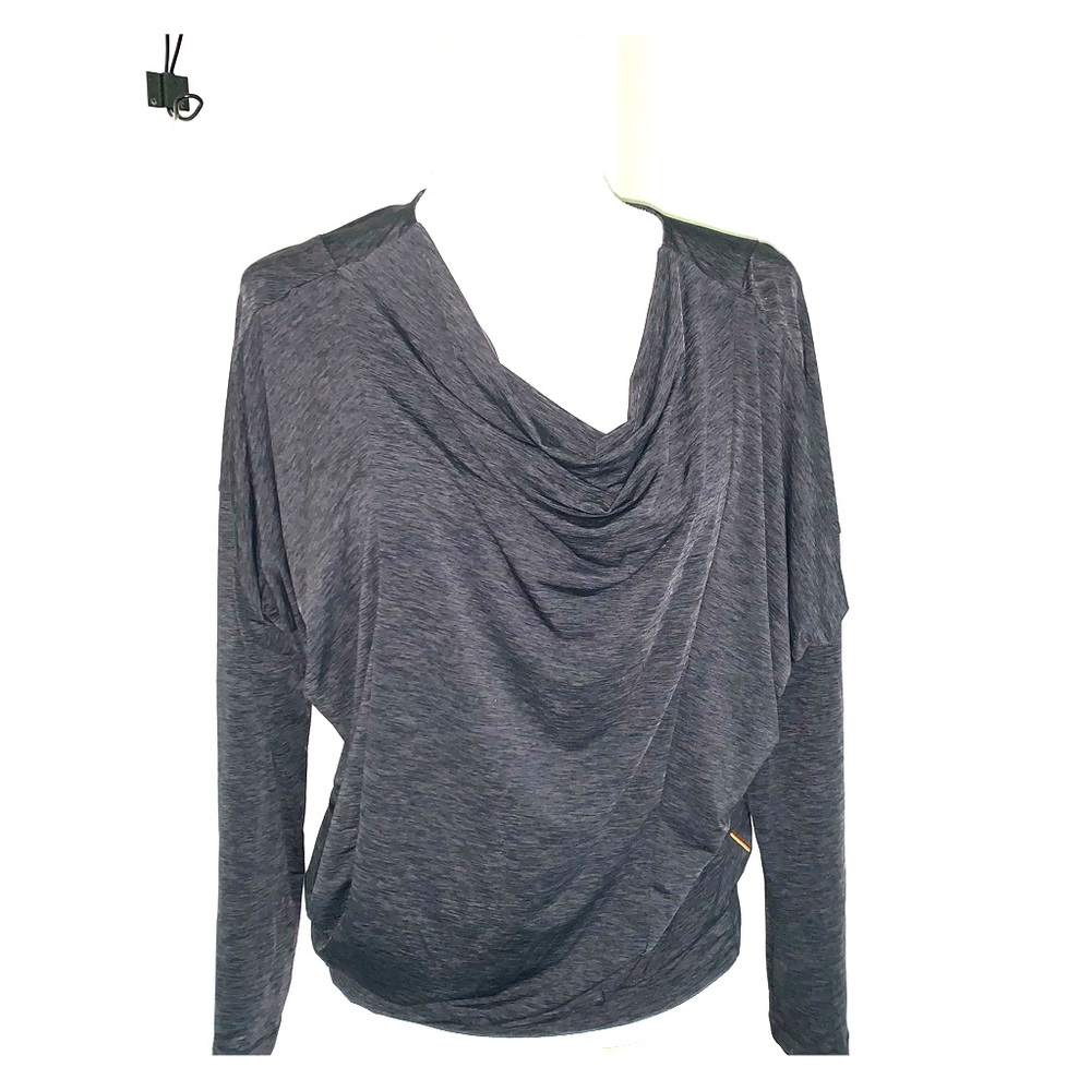 Lucy charcoal gray dolman sleeve top M